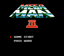 Mega Man 3 - Ridley X Hack 2 Title Screen